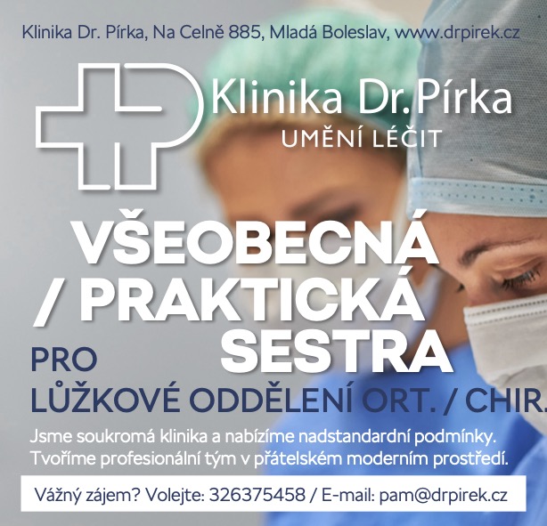 Všeobecná / praktická sestra pro lůžkové oddělení ortopedie a chirurgie